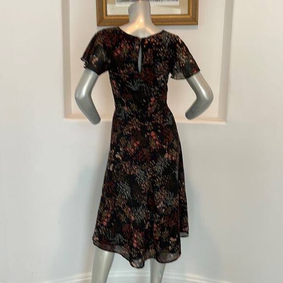 ModCloth Fit & Flare Midi Dress Floral Sequined S - Picture 4 of 11